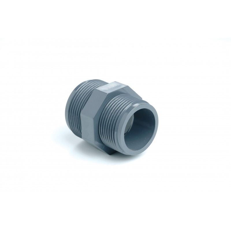 Mamelon Réduit PVC Pression Diamètre 1/2"x3/8" PN16 MM à visser Mamelon Réduit PVC Pression Diamètre 1/2"x3/8" PN16 MM à visser