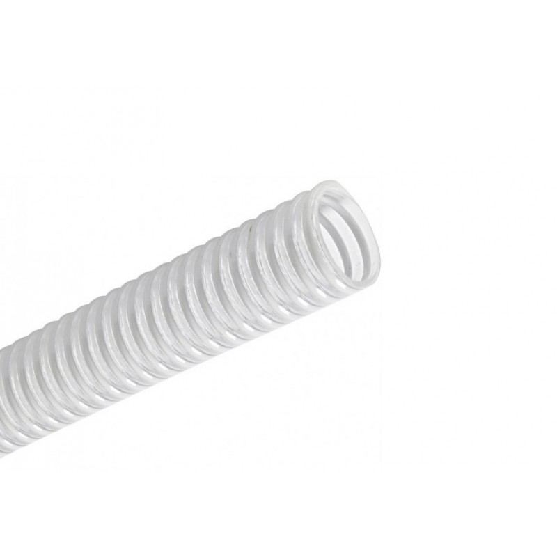 Tube spiralé ⍉40 PVC flexible alimentaire transparent